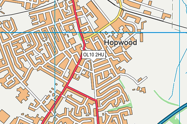 OL10 2HU map - OS VectorMap District (Ordnance Survey)