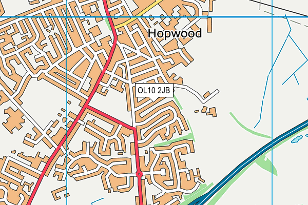 OL10 2JB map - OS VectorMap District (Ordnance Survey)