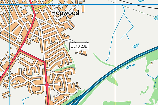 OL10 2JE map - OS VectorMap District (Ordnance Survey)