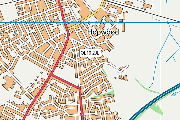 OL10 2JL map - OS VectorMap District (Ordnance Survey)