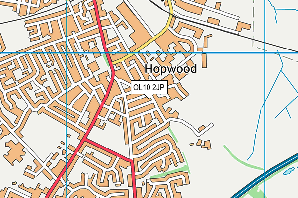 OL10 2JP map - OS VectorMap District (Ordnance Survey)