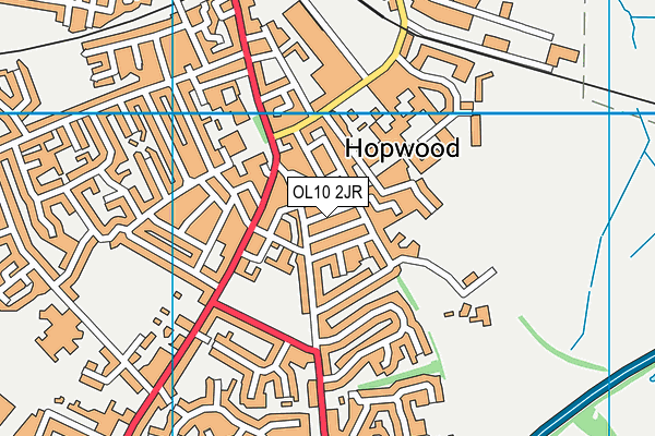 OL10 2JR map - OS VectorMap District (Ordnance Survey)