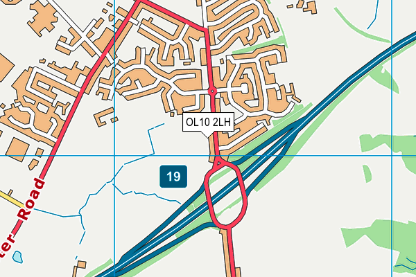 OL10 2LH map - OS VectorMap District (Ordnance Survey)