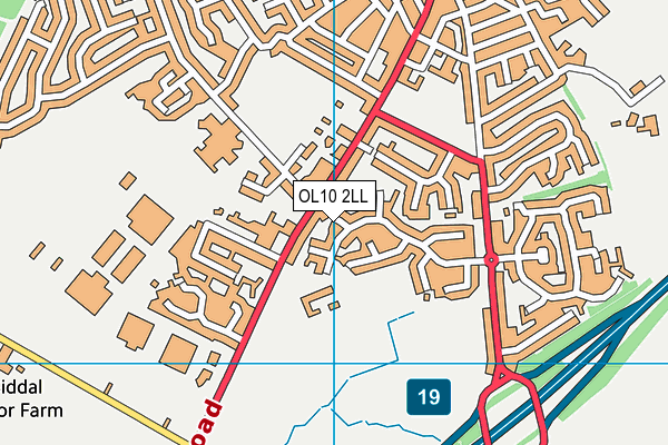 OL10 2LL map - OS VectorMap District (Ordnance Survey)