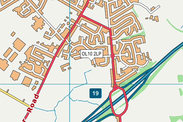 OL10 2LP map - OS VectorMap District (Ordnance Survey)