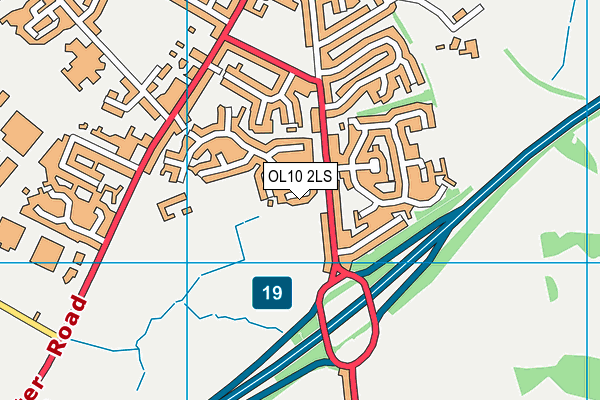 OL10 2LS map - OS VectorMap District (Ordnance Survey)
