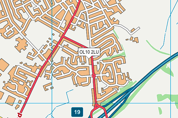 OL10 2LU map - OS VectorMap District (Ordnance Survey)