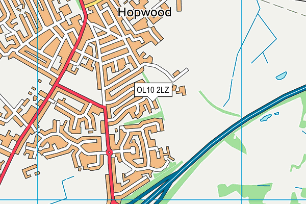 OL10 2LZ map - OS VectorMap District (Ordnance Survey)