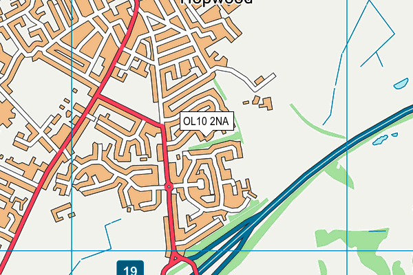 OL10 2NA map - OS VectorMap District (Ordnance Survey)