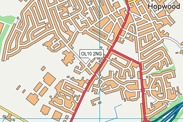 OL10 2NG map - OS VectorMap District (Ordnance Survey)