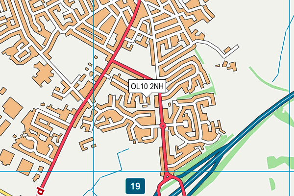 OL10 2NH map - OS VectorMap District (Ordnance Survey)