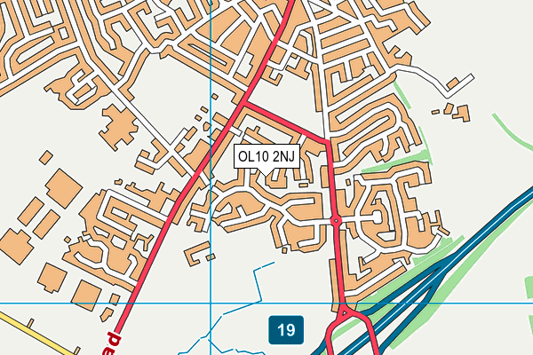 OL10 2NJ map - OS VectorMap District (Ordnance Survey)