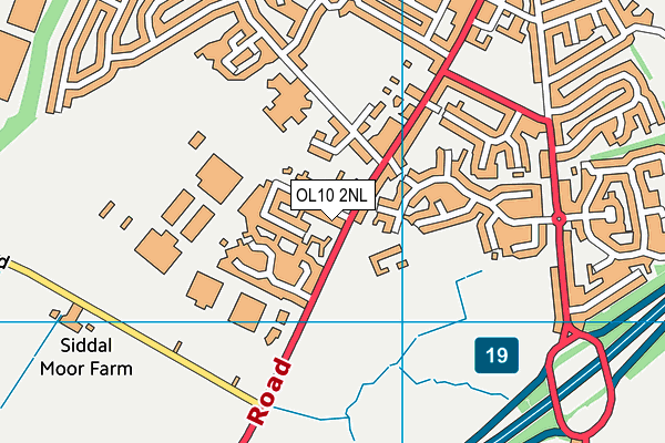 OL10 2NL map - OS VectorMap District (Ordnance Survey)