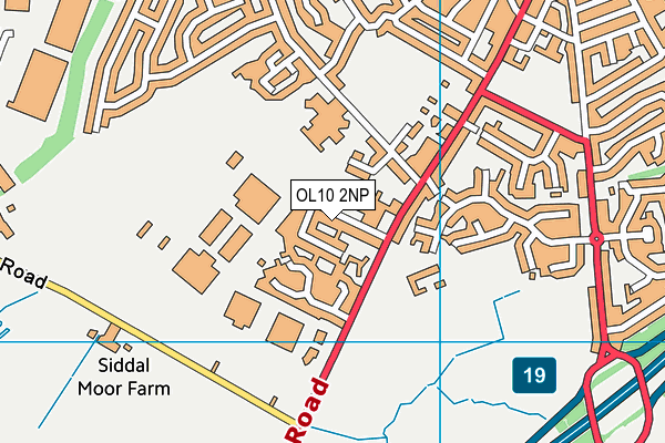 OL10 2NP map - OS VectorMap District (Ordnance Survey)