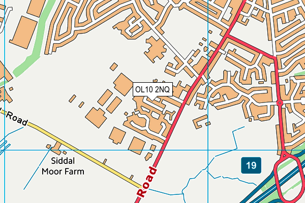 OL10 2NQ map - OS VectorMap District (Ordnance Survey)