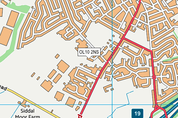 OL10 2NS map - OS VectorMap District (Ordnance Survey)