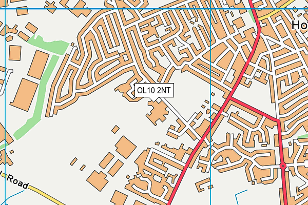 OL10 2NT map - OS VectorMap District (Ordnance Survey)