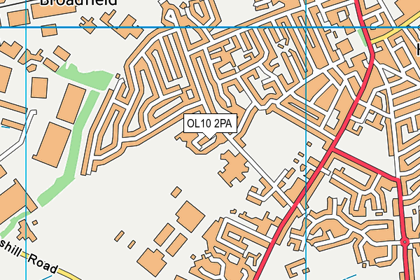 OL10 2PA map - OS VectorMap District (Ordnance Survey)