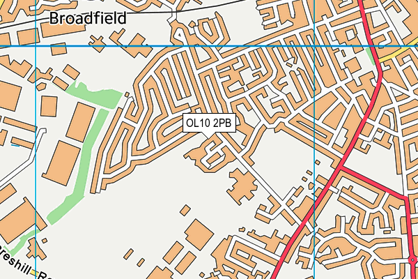 OL10 2PB map - OS VectorMap District (Ordnance Survey)