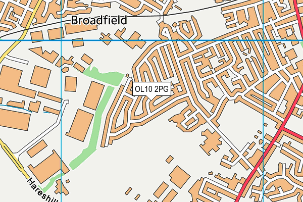 OL10 2PG map - OS VectorMap District (Ordnance Survey)