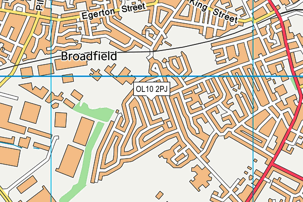 OL10 2PJ map - OS VectorMap District (Ordnance Survey)