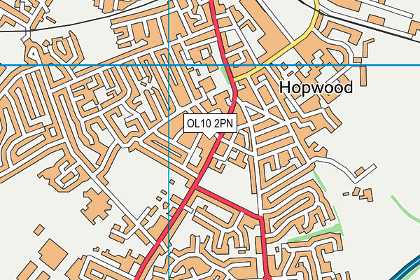 OL10 2PN map - OS VectorMap District (Ordnance Survey)