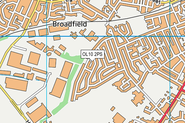 OL10 2PS map - OS VectorMap District (Ordnance Survey)