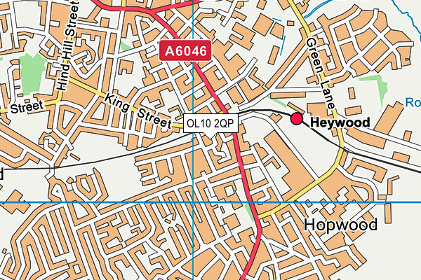 OL10 2QP map - OS VectorMap District (Ordnance Survey)