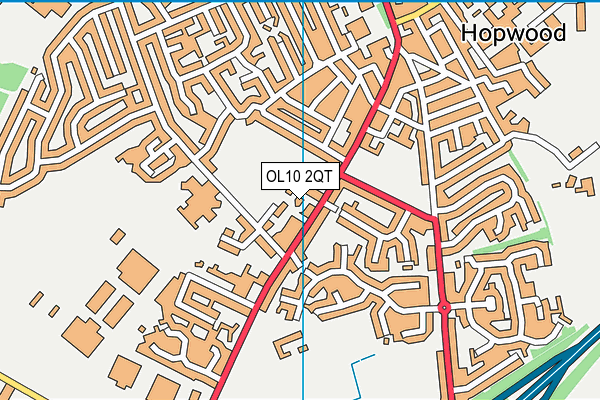 OL10 2QT map - OS VectorMap District (Ordnance Survey)