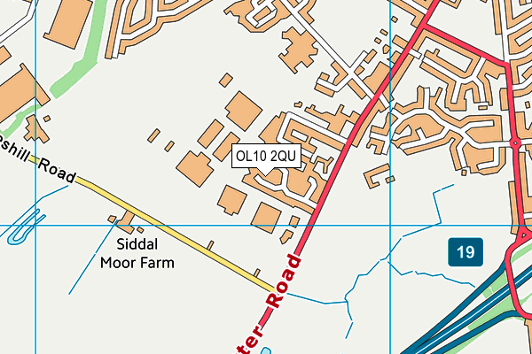 OL10 2QU map - OS VectorMap District (Ordnance Survey)