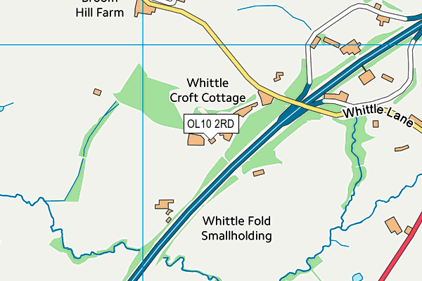 OL10 2RD map - OS VectorMap District (Ordnance Survey)