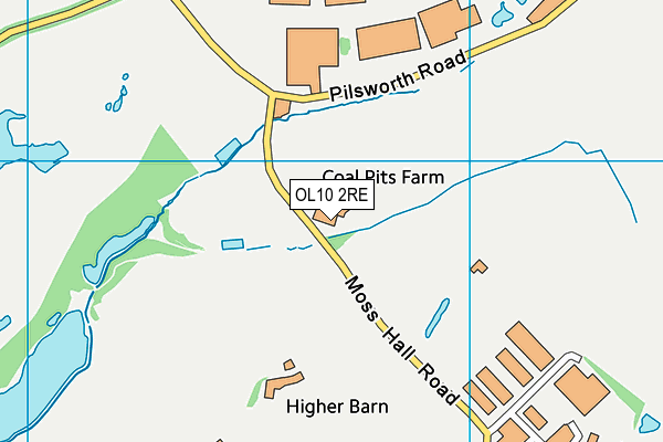 OL10 2RE map - OS VectorMap District (Ordnance Survey)