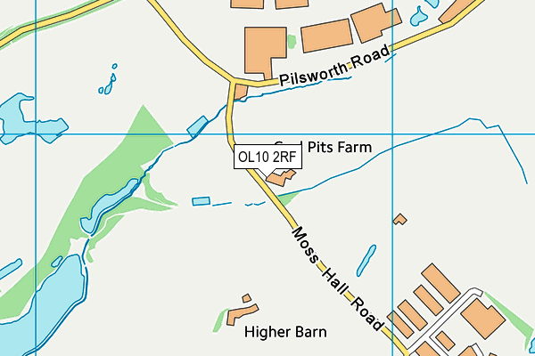 OL10 2RF map - OS VectorMap District (Ordnance Survey)