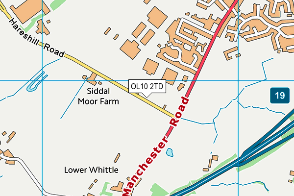 OL10 2TD map - OS VectorMap District (Ordnance Survey)