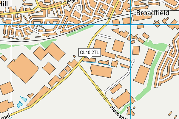 OL10 2TL map - OS VectorMap District (Ordnance Survey)