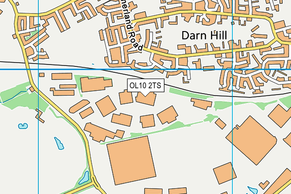 OL10 2TS map - OS VectorMap District (Ordnance Survey)