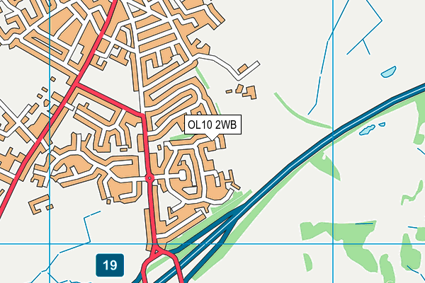 OL10 2WB map - OS VectorMap District (Ordnance Survey)