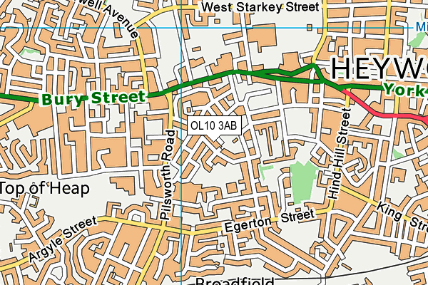 OL10 3AB map - OS VectorMap District (Ordnance Survey)