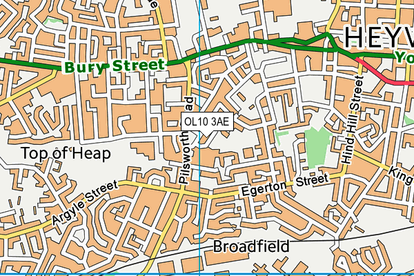 OL10 3AE map - OS VectorMap District (Ordnance Survey)