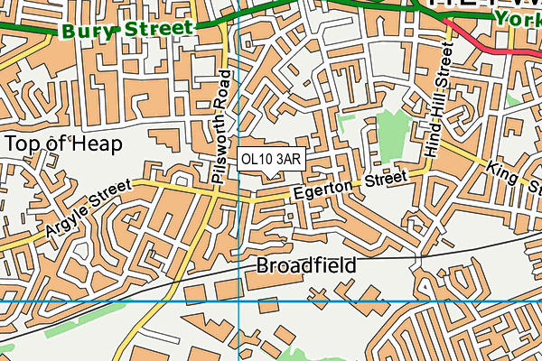 OL10 3AR map - OS VectorMap District (Ordnance Survey)