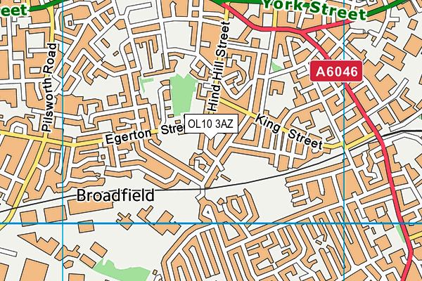 OL10 3AZ map - OS VectorMap District (Ordnance Survey)