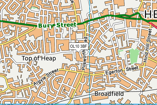 OL10 3BF map - OS VectorMap District (Ordnance Survey)