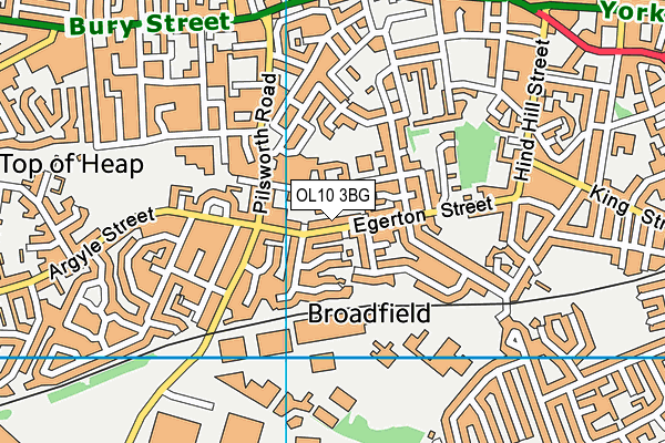 OL10 3BG map - OS VectorMap District (Ordnance Survey)