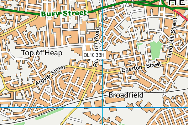 OL10 3BH map - OS VectorMap District (Ordnance Survey)