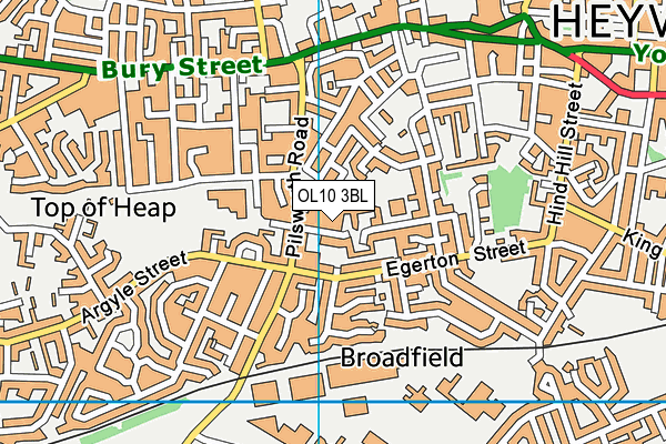 OL10 3BL map - OS VectorMap District (Ordnance Survey)