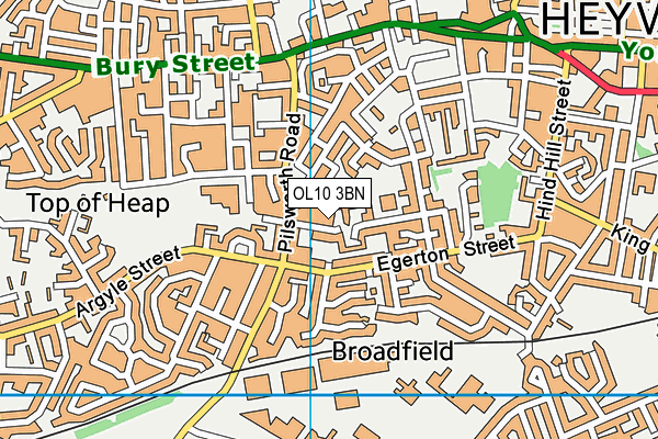 OL10 3BN map - OS VectorMap District (Ordnance Survey)