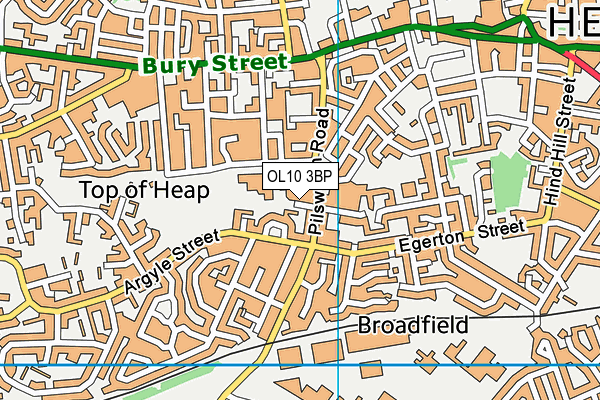 OL10 3BP map - OS VectorMap District (Ordnance Survey)