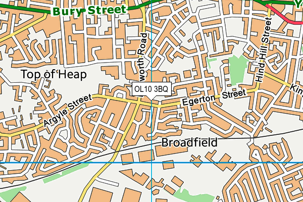 OL10 3BQ map - OS VectorMap District (Ordnance Survey)