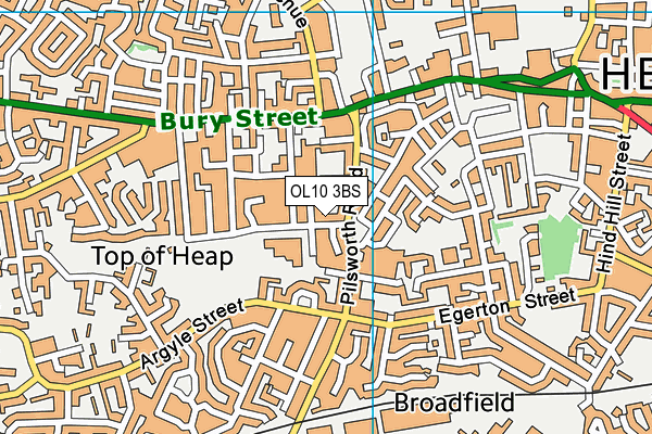 OL10 3BS map - OS VectorMap District (Ordnance Survey)