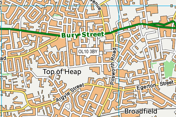 OL10 3BY map - OS VectorMap District (Ordnance Survey)